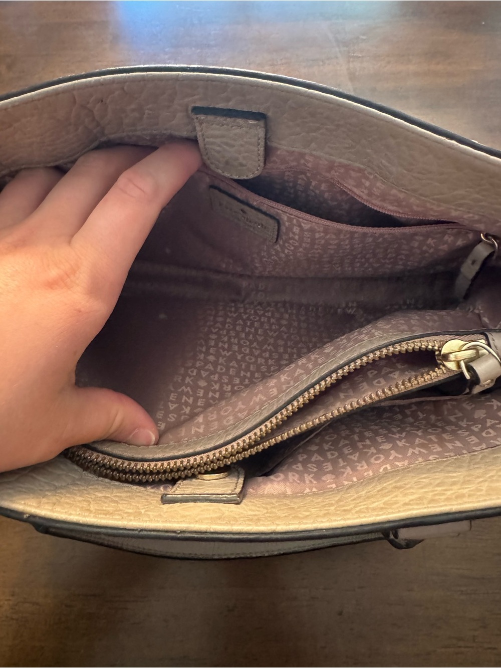 kate spade Gray Perforated Leather Satchel with Detachable Strap - Picture 6 of 6